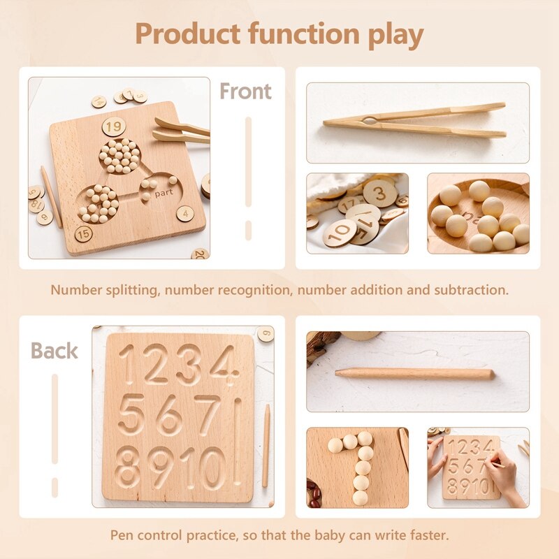 Kids Wooden Math Board | Cakai Toys Store