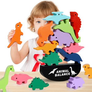 Wooden Balance Dinosaur Blocks | Cakai Toys Store