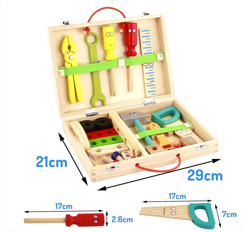 Wooden Montessori Toolbox Set | Cakai Toys store