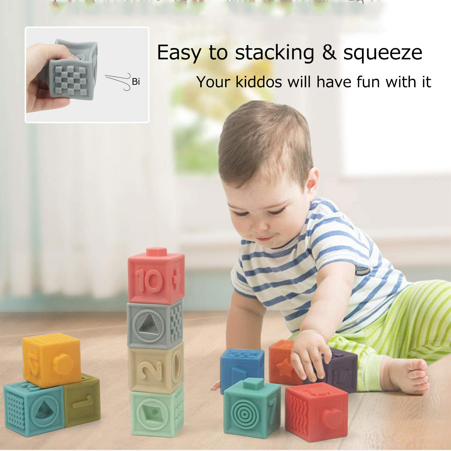 Baby Silicone Build Block | Cakai Toys Store