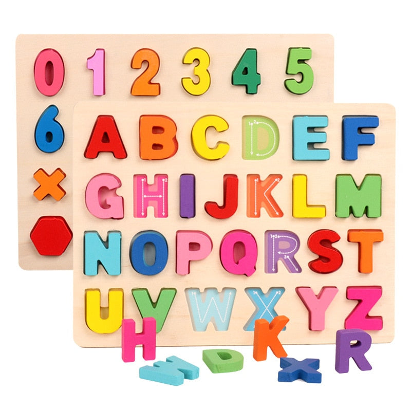 Kids Wooden Alphabet Puzzles Board | Cakai Toys Store