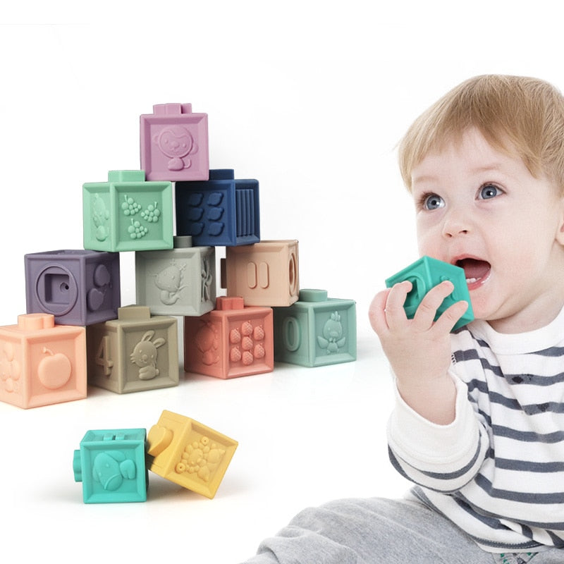 Baby Silicone Build Block | Cakai Toys Store