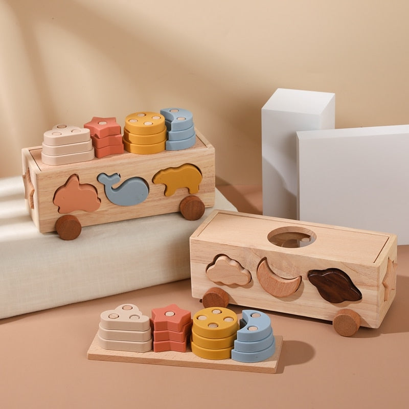 Wooden Car Shapes Box | Cakai Toys Store